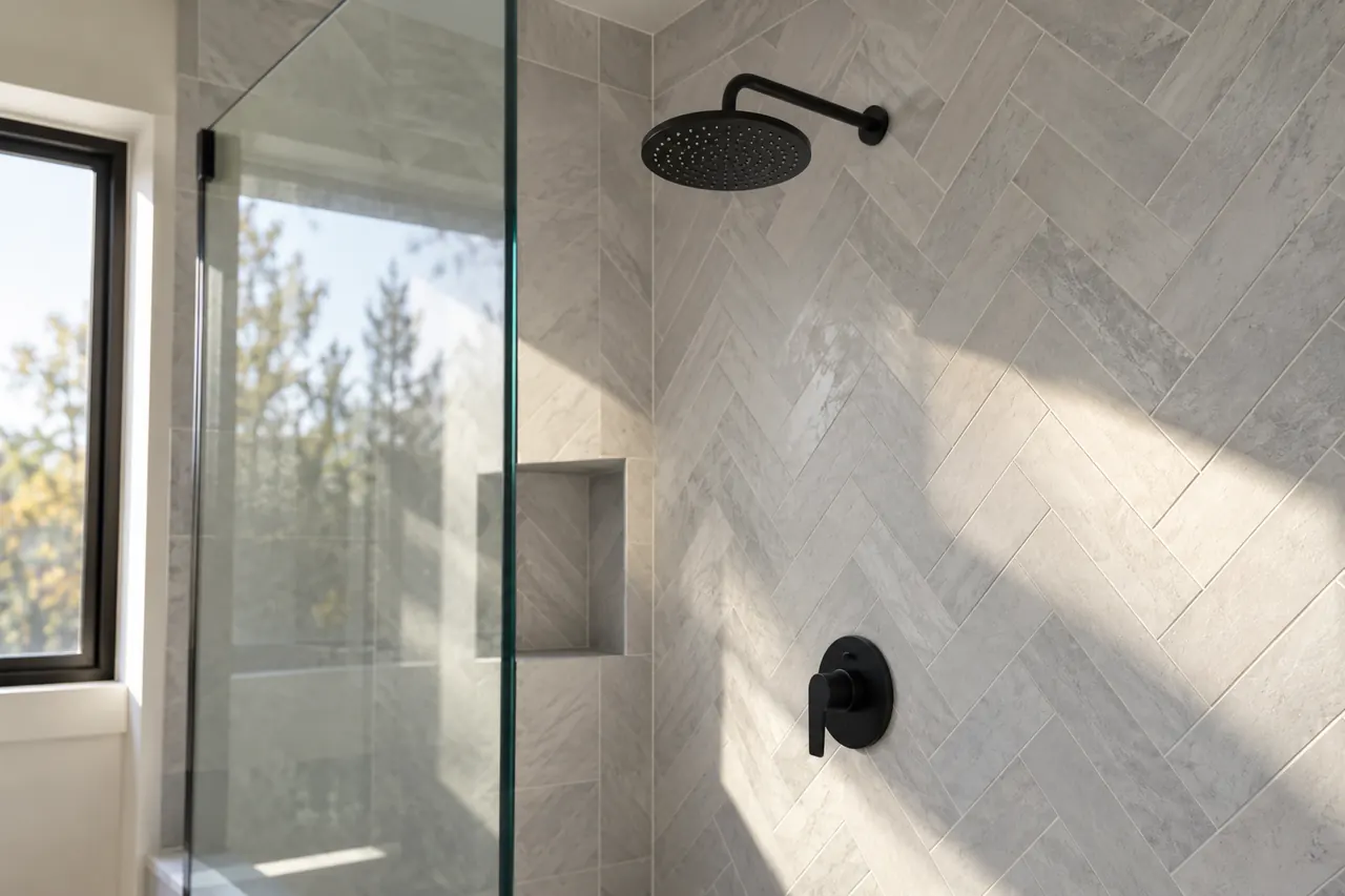 shower remodeling concept · Red Oak