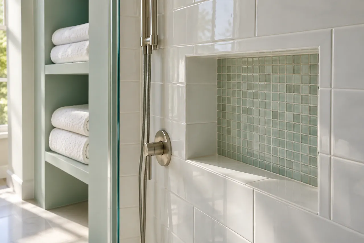 shower remodeling concept · Red Oak