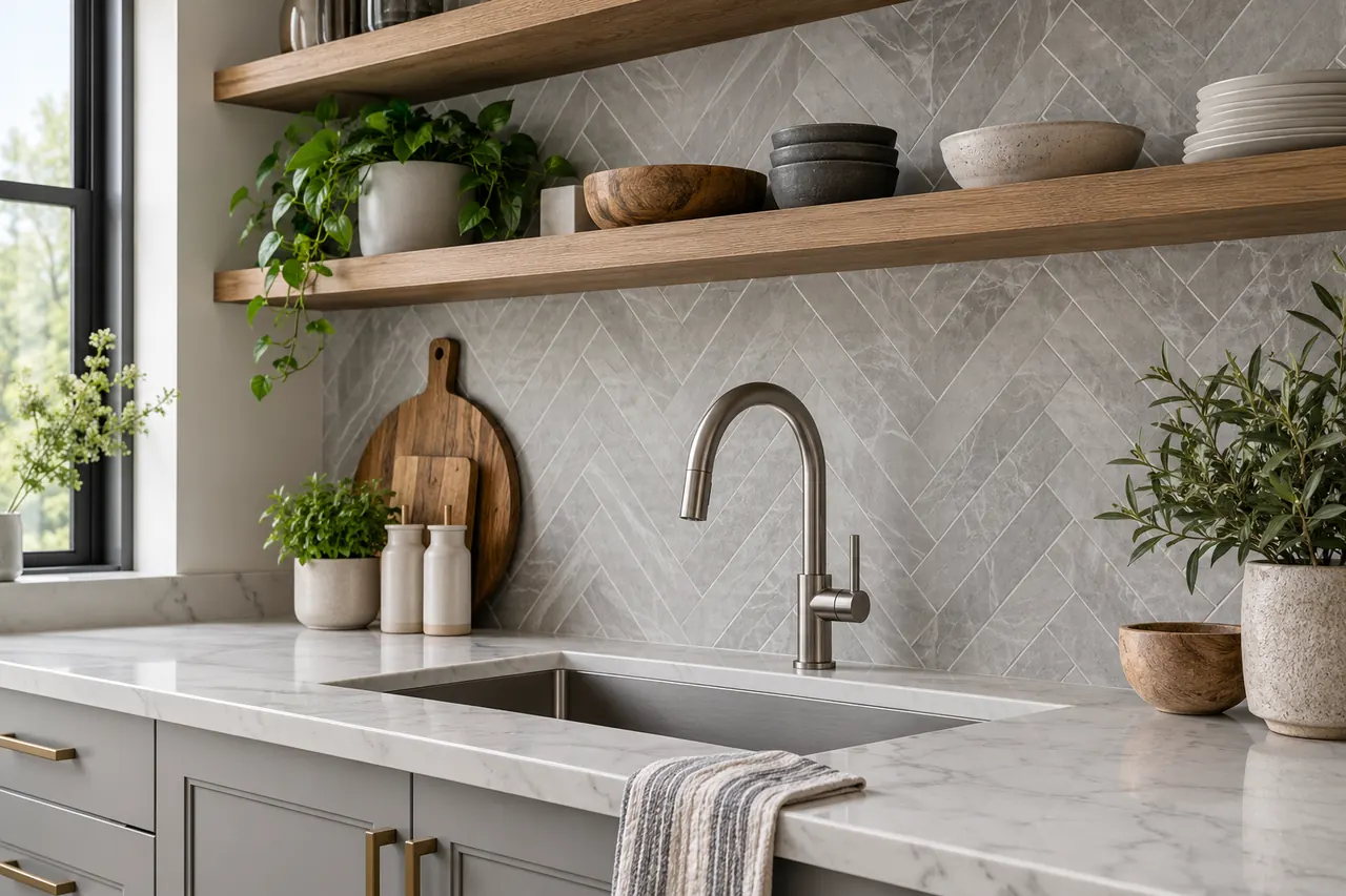 backsplash installation concept · Rockwall