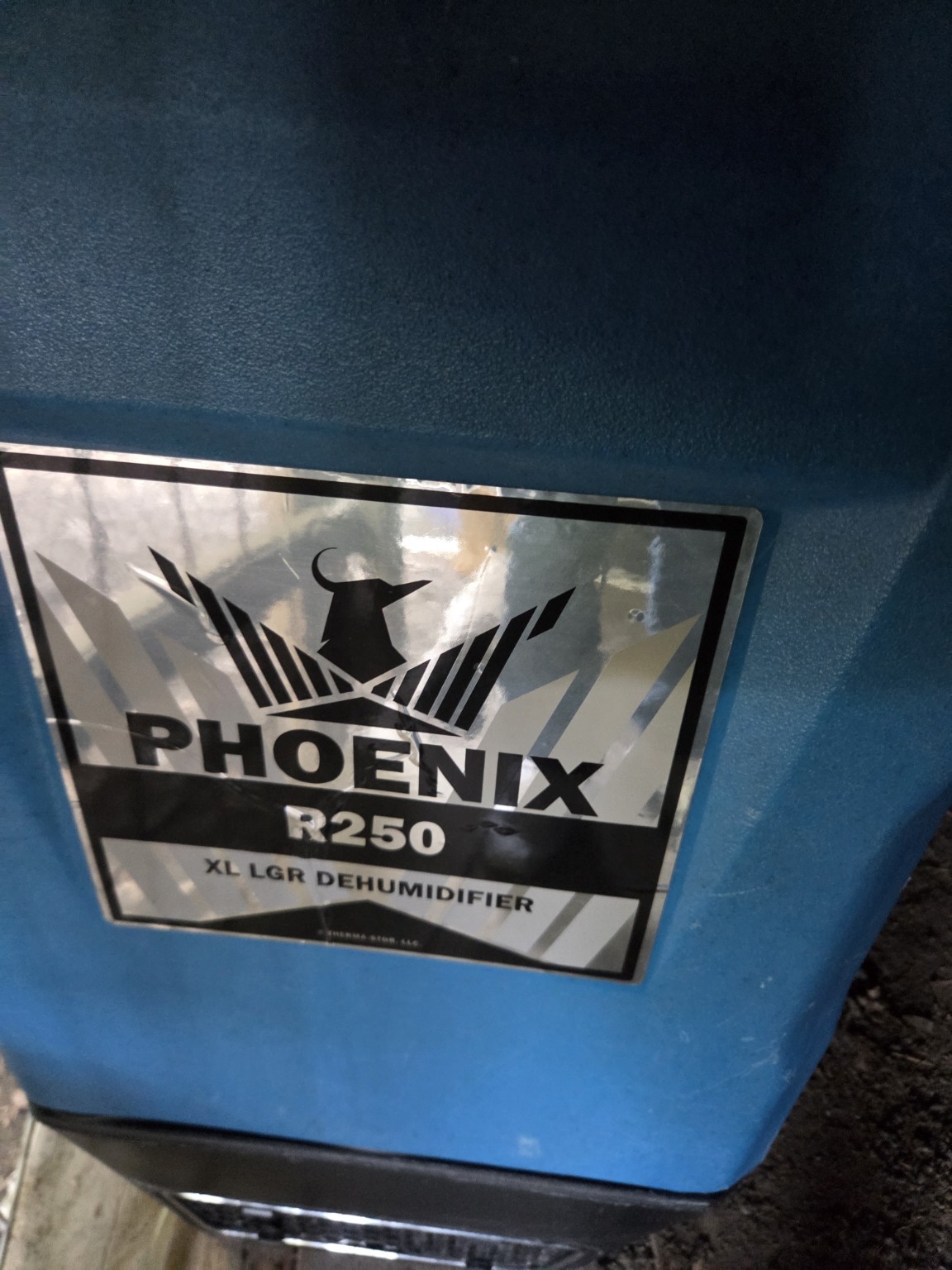 Phoenix R250 dehumidifier from a Luna General Contractors dry-out project in Arlington, Texas