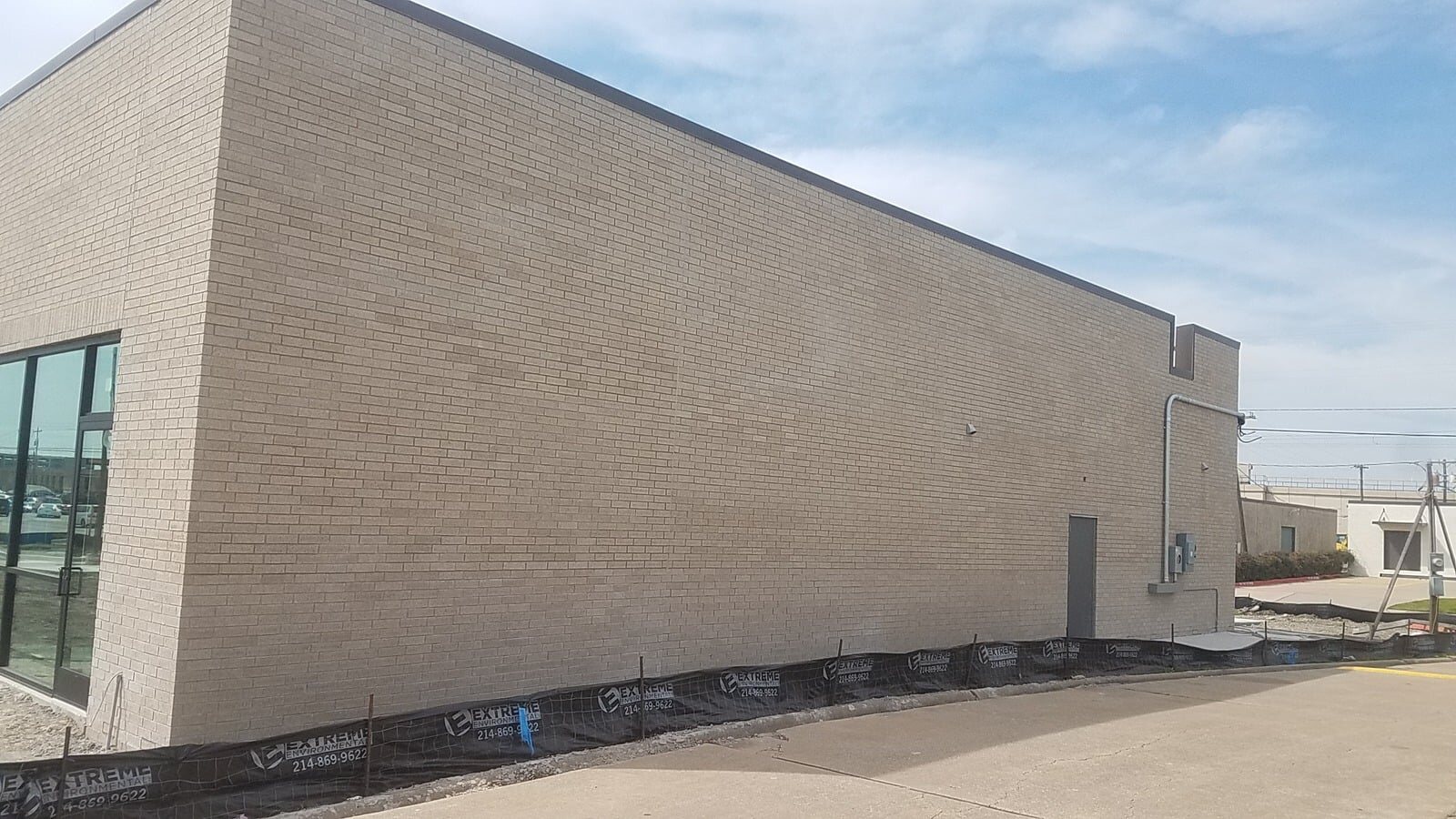 Commercial exterior construction project
