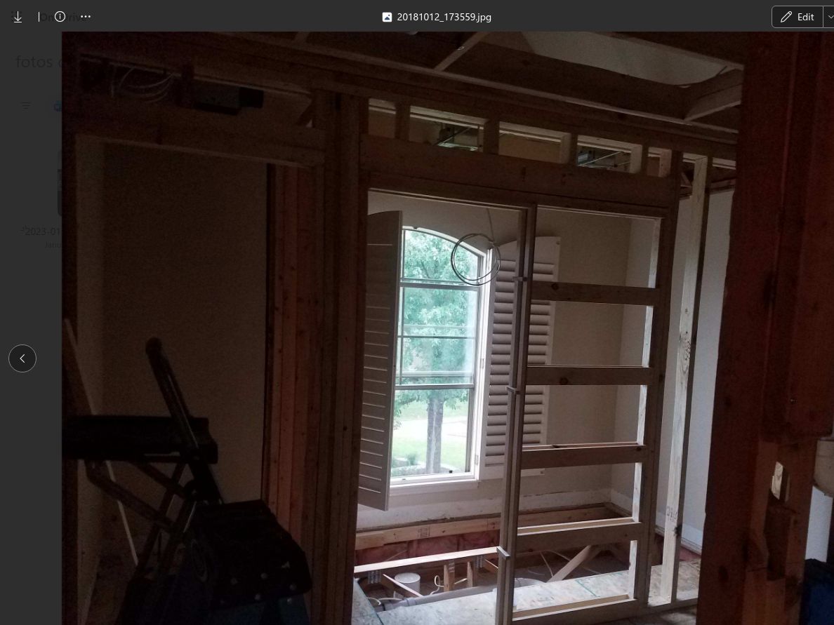 Interior framing and structural reconstruction work in progress by Luna General Contractors